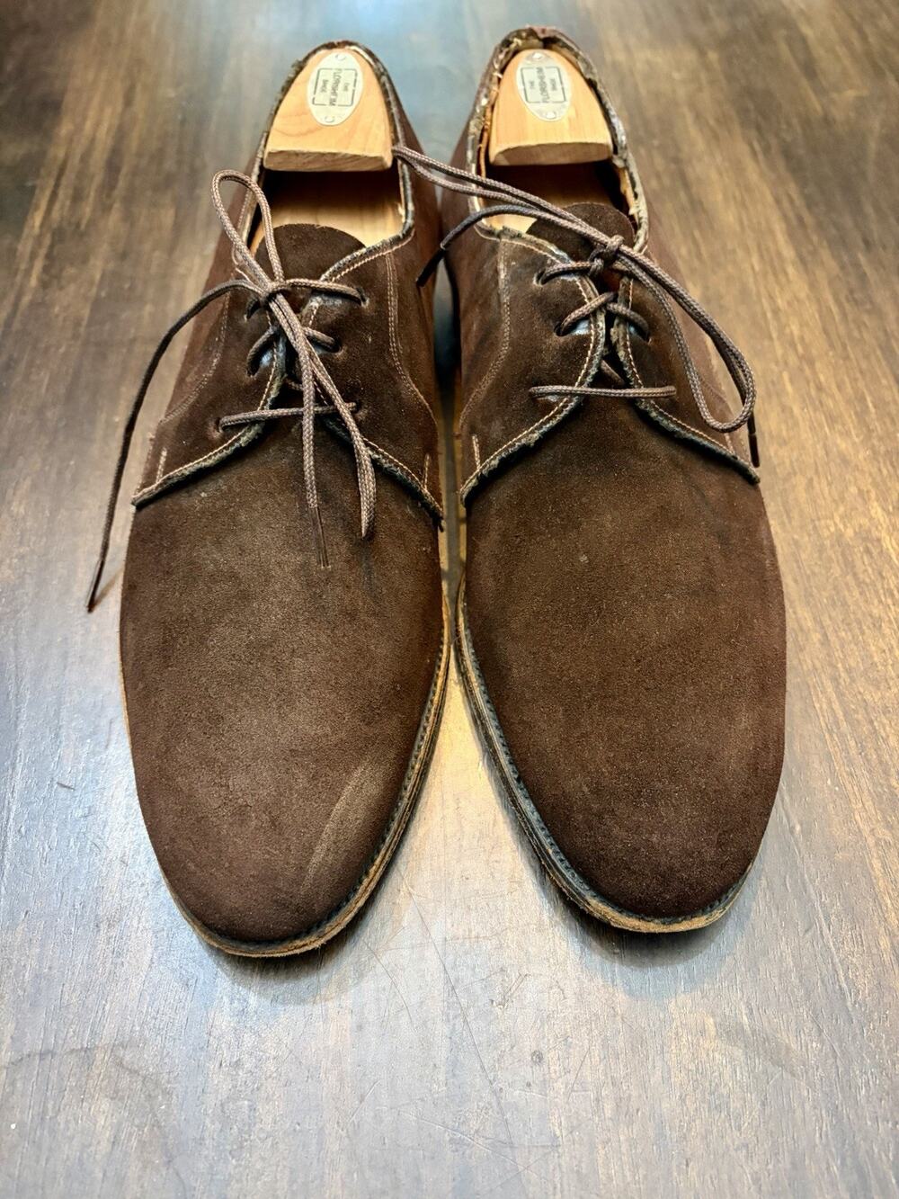 Church's Brown Suede Oxford Shoes Size UK 8.5 G || US 9.5 Vintage